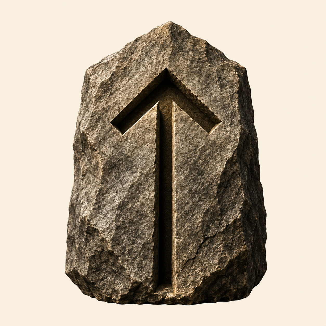Northward Stone carved arrow mark